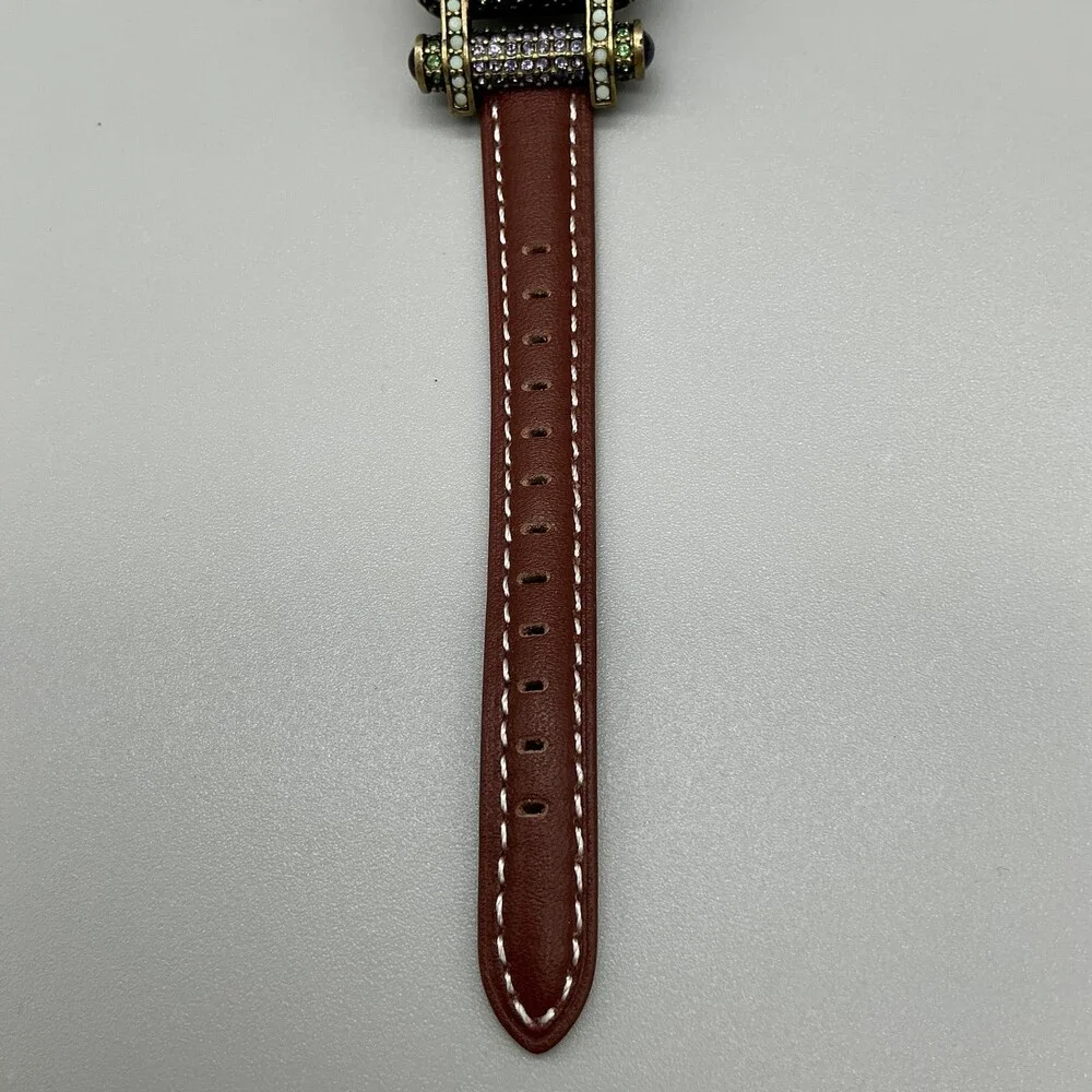 Heidi Daus Women Watch 30mm B8564 Timeless Beauty Crystal Pave Bezel New Battery